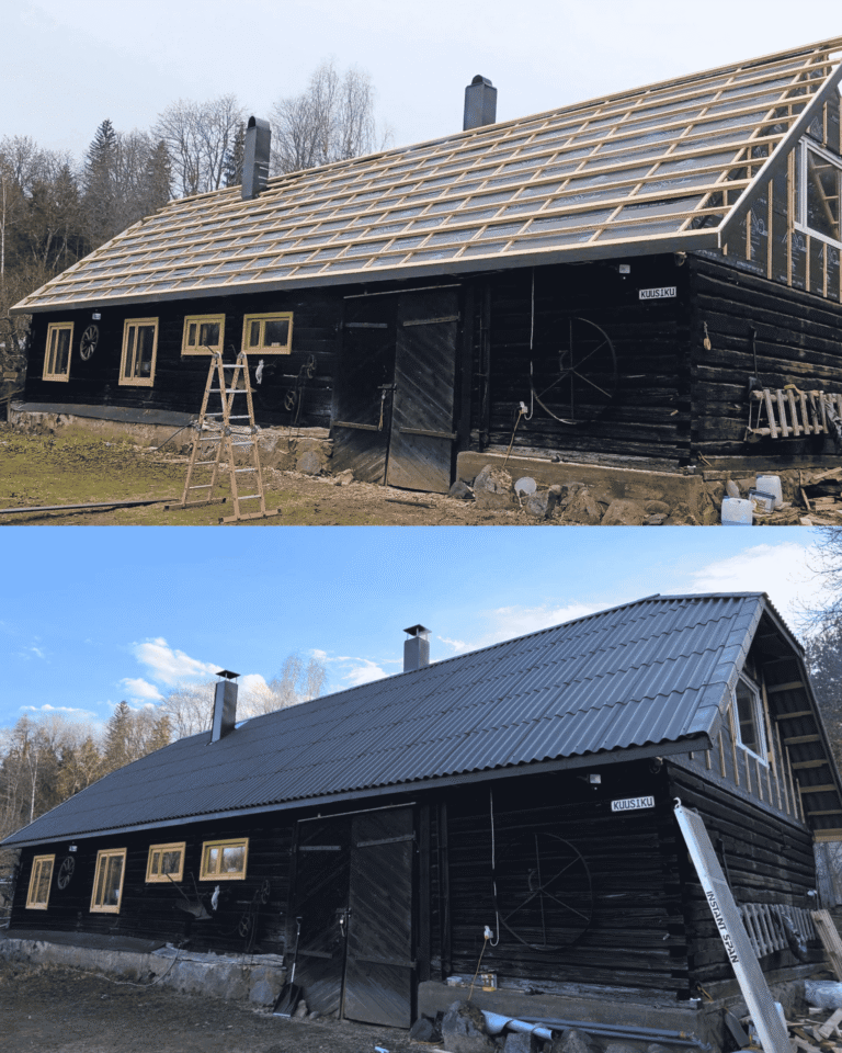 Katuse renoveermine enne ja pärast